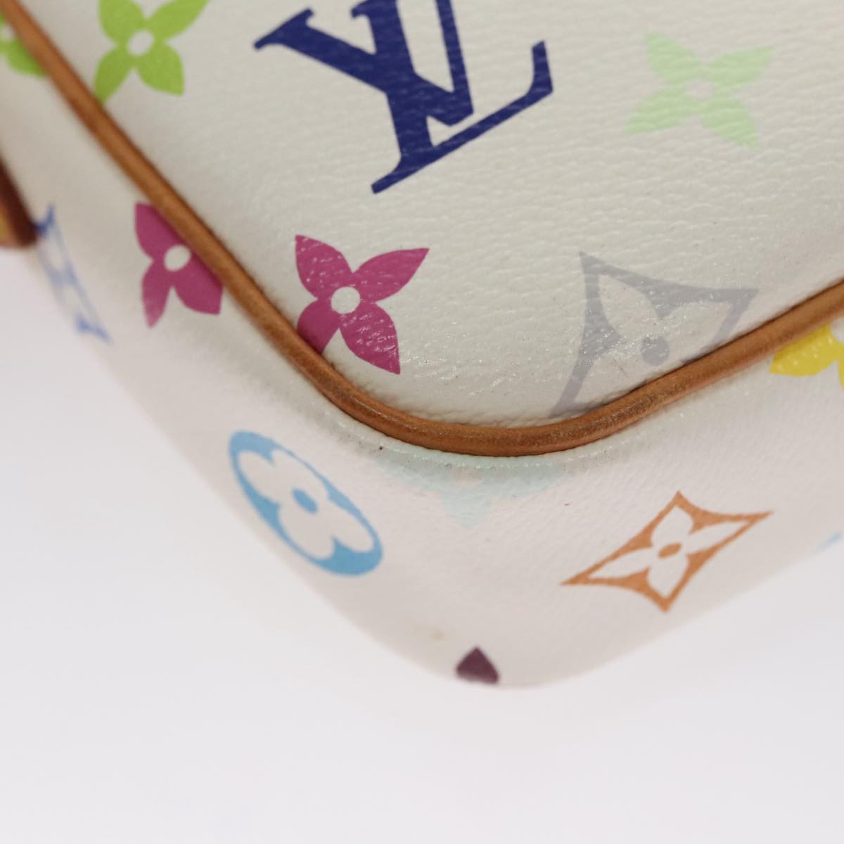 LOUIS VUITTON Monogram Multicolor lift Shoulder Bag White M40055 LV Auth 108156