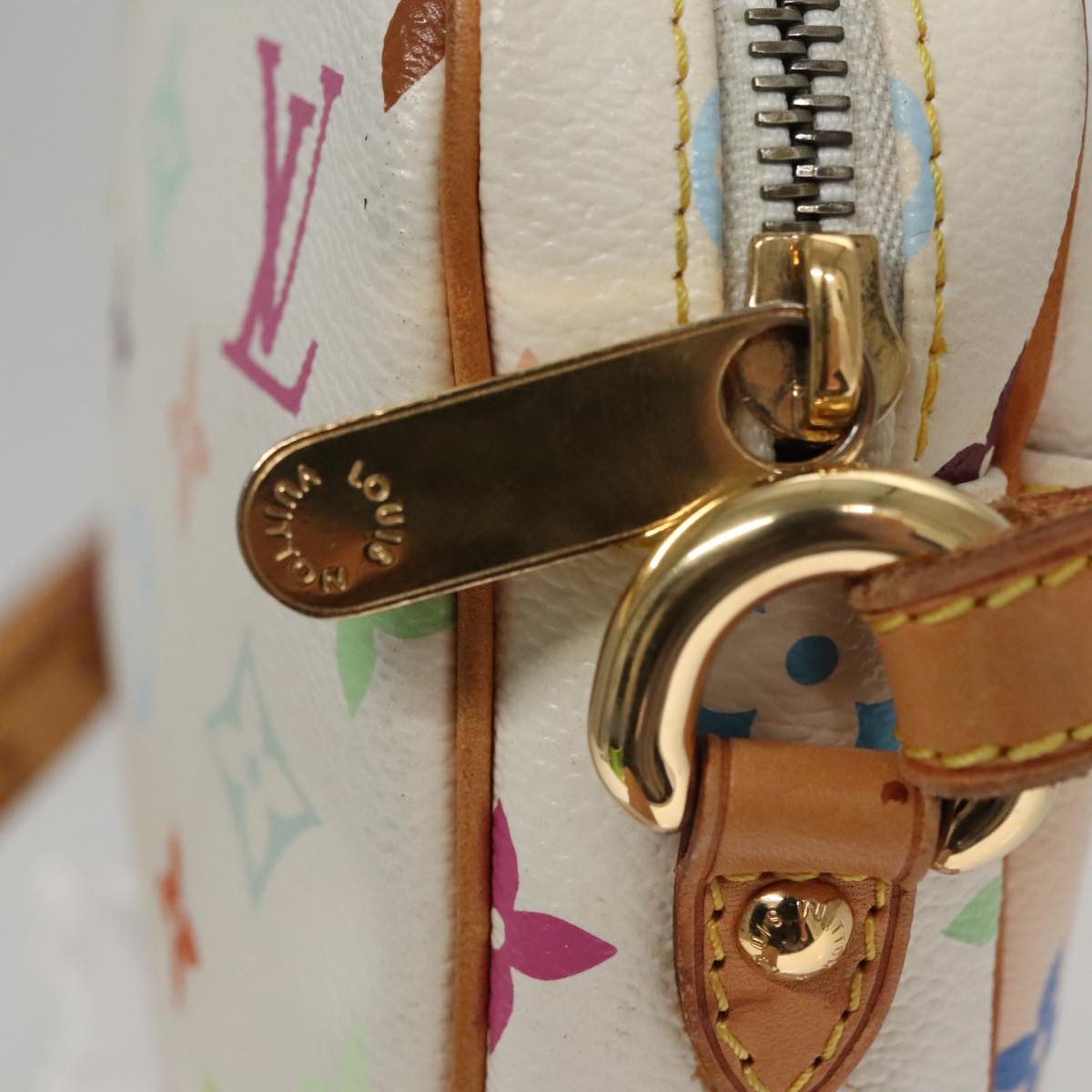 LOUIS VUITTON Monogram Multicolor lift Shoulder Bag White M40055 LV Auth 108156