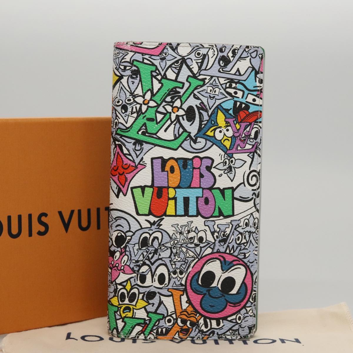 LOUIS VUITTON Monogram Comics Brazza Portefeuille NM Wallet M82011 Auth 108160