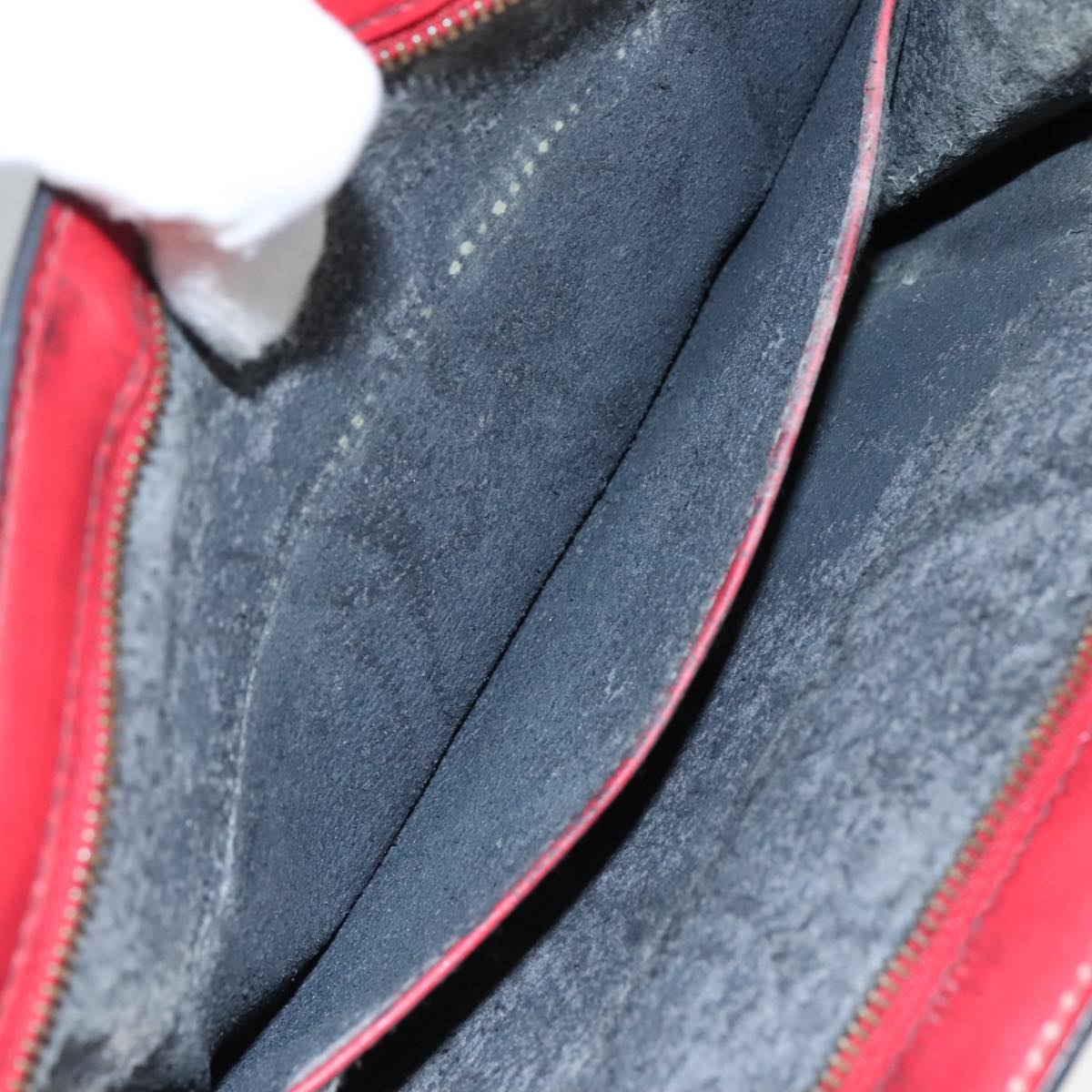 LOUIS VUITTON Epi Trousse Crete Clutch Bag Red M48407 LV Auth 108169