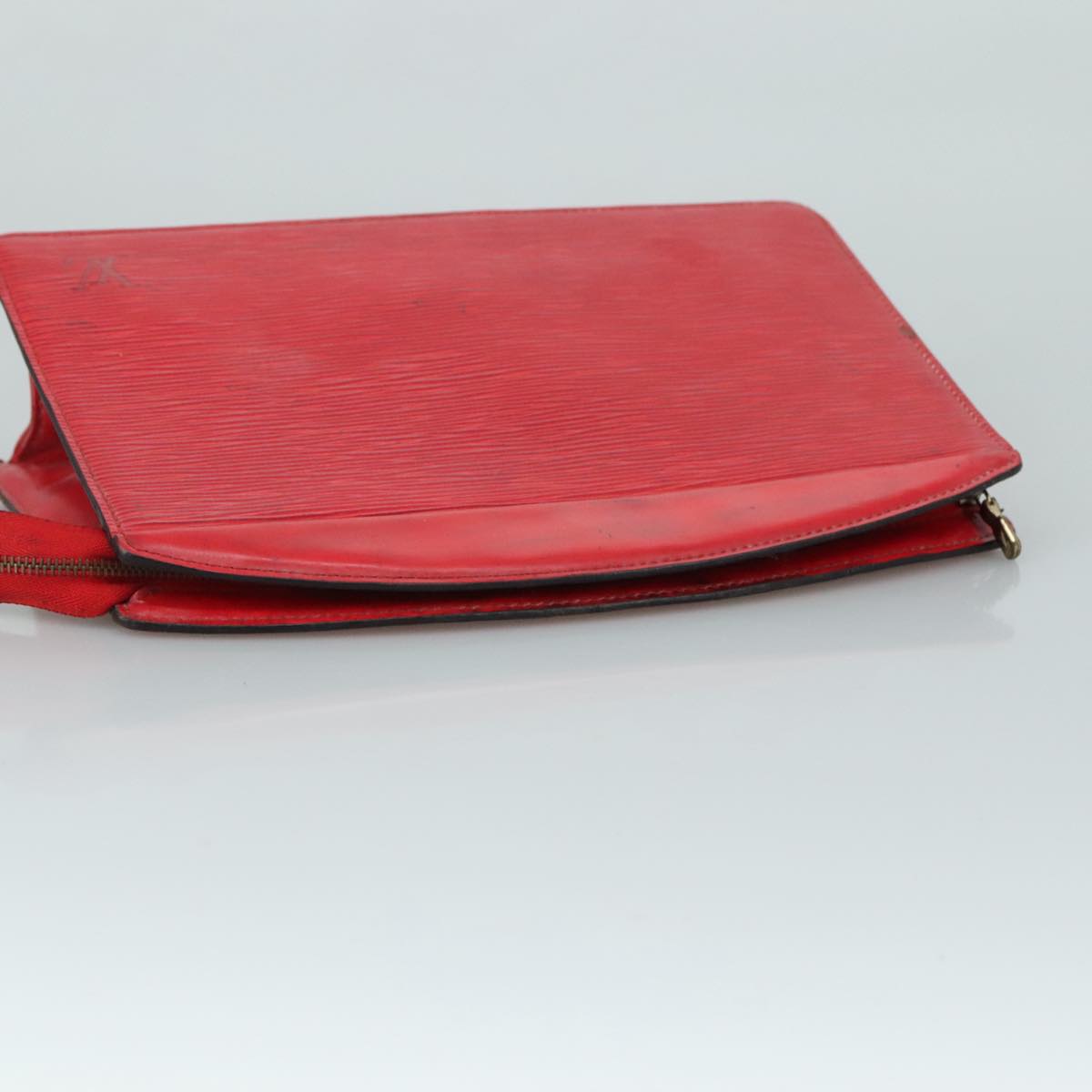LOUIS VUITTON Epi Trousse Crete Clutch Bag Red M48407 LV Auth 108169