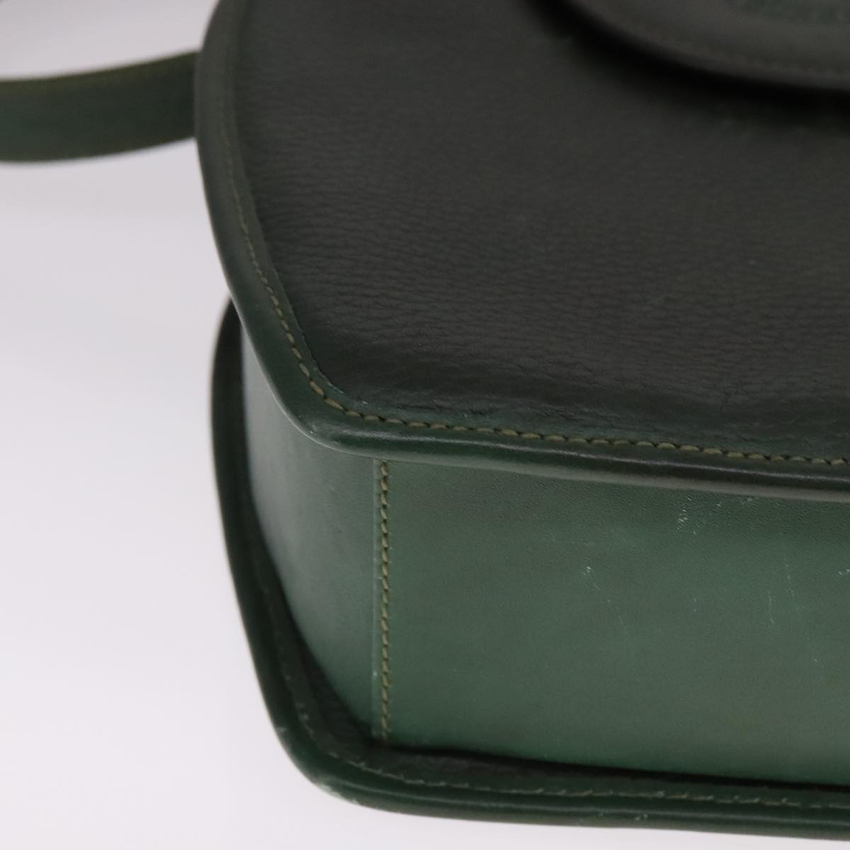 Burberrys Shoulder Bag Leather Green Auth 108203