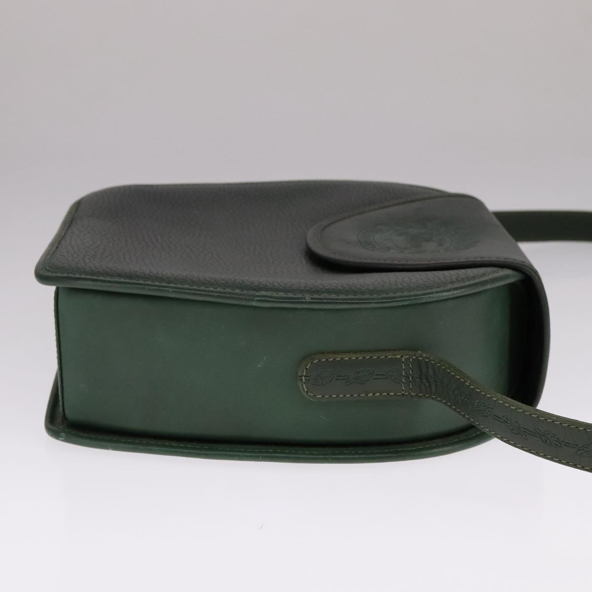 Burberrys Shoulder Bag Leather Green Auth 108203