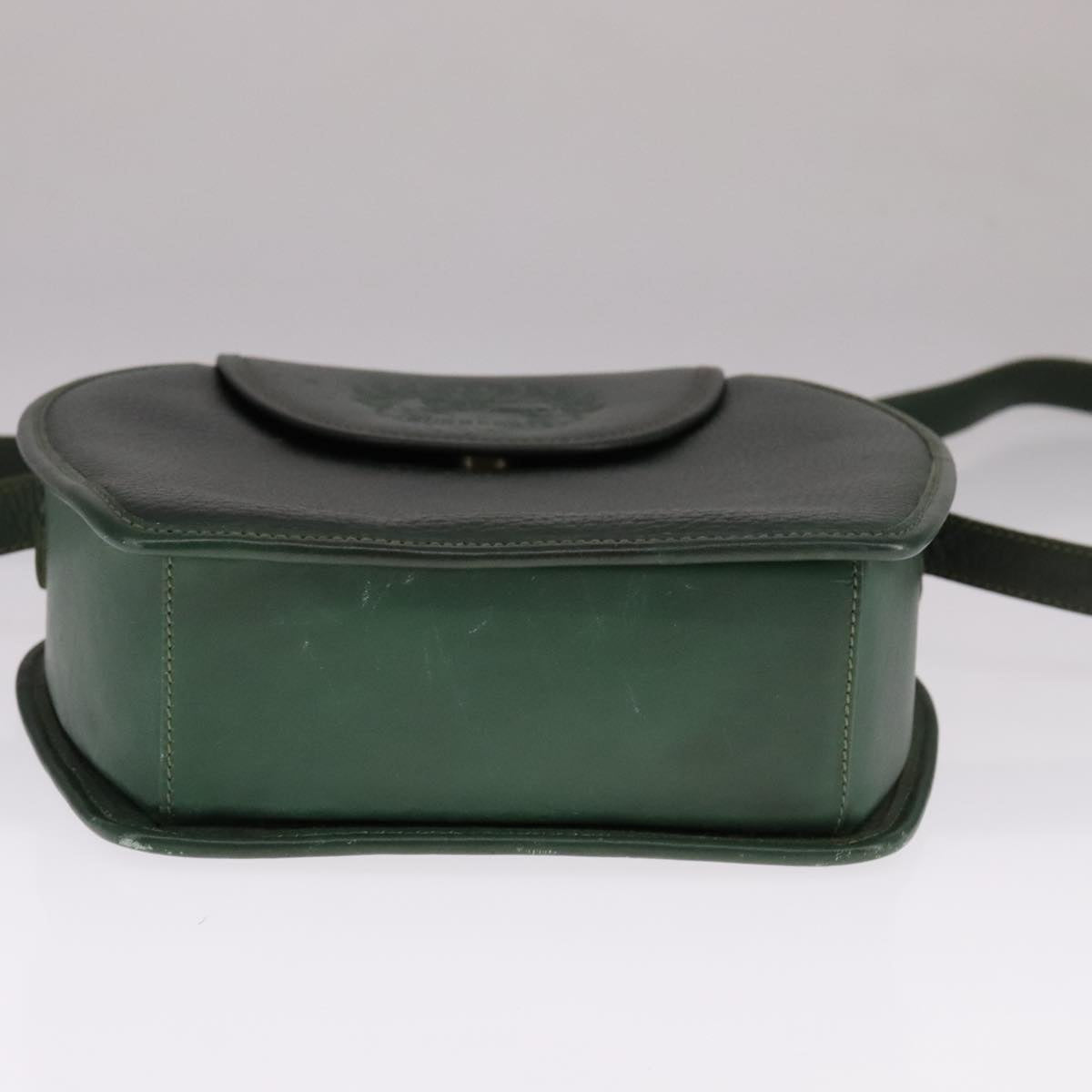 Burberrys Shoulder Bag Leather Green Auth 108203