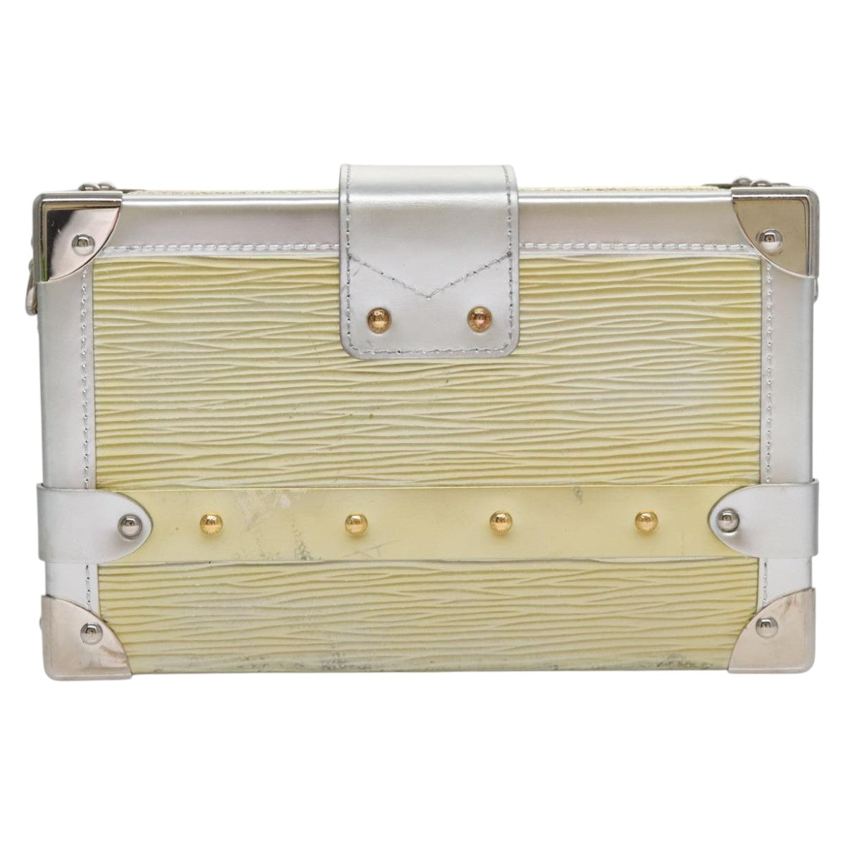 LOUIS VUITTON Epi Metallic Petite Mar Bag Silver Gold M54652 LV Auth 108234