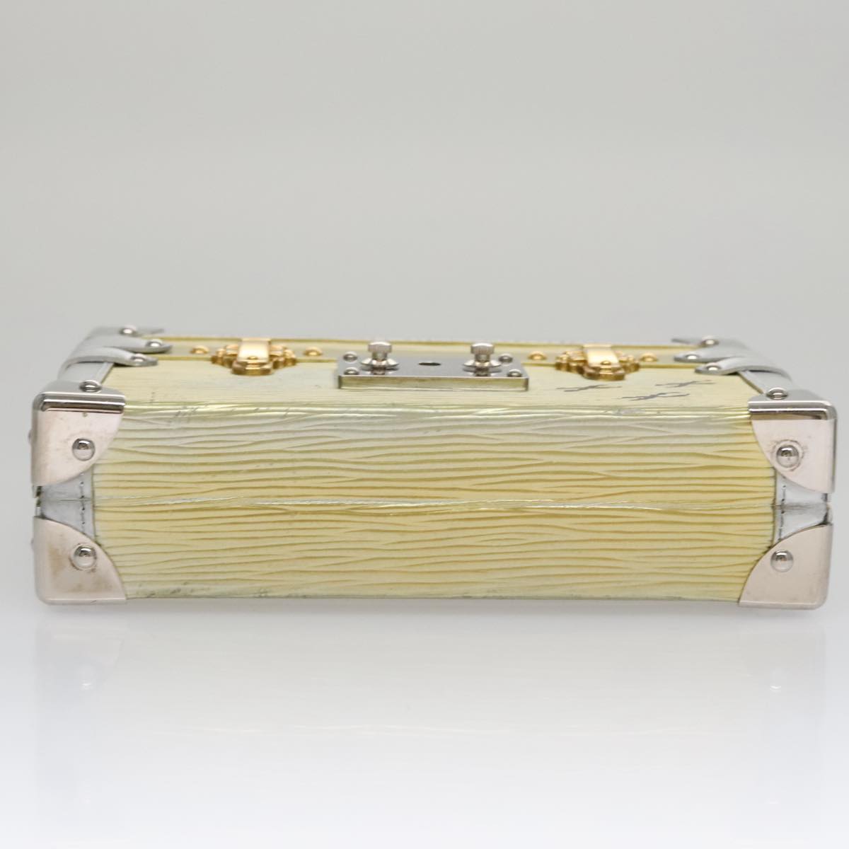 LOUIS VUITTON Epi Metallic Petite Mar Bag Silver Gold M54652 LV Auth 108234