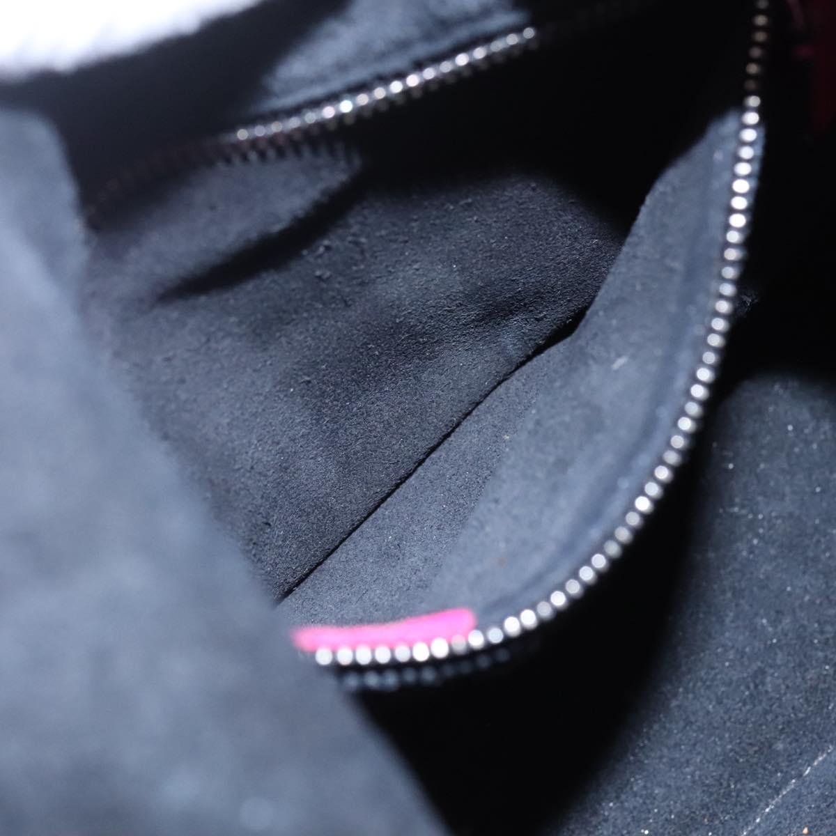 LOEWE Hand Bag Leather Pink Silver Auth 108259