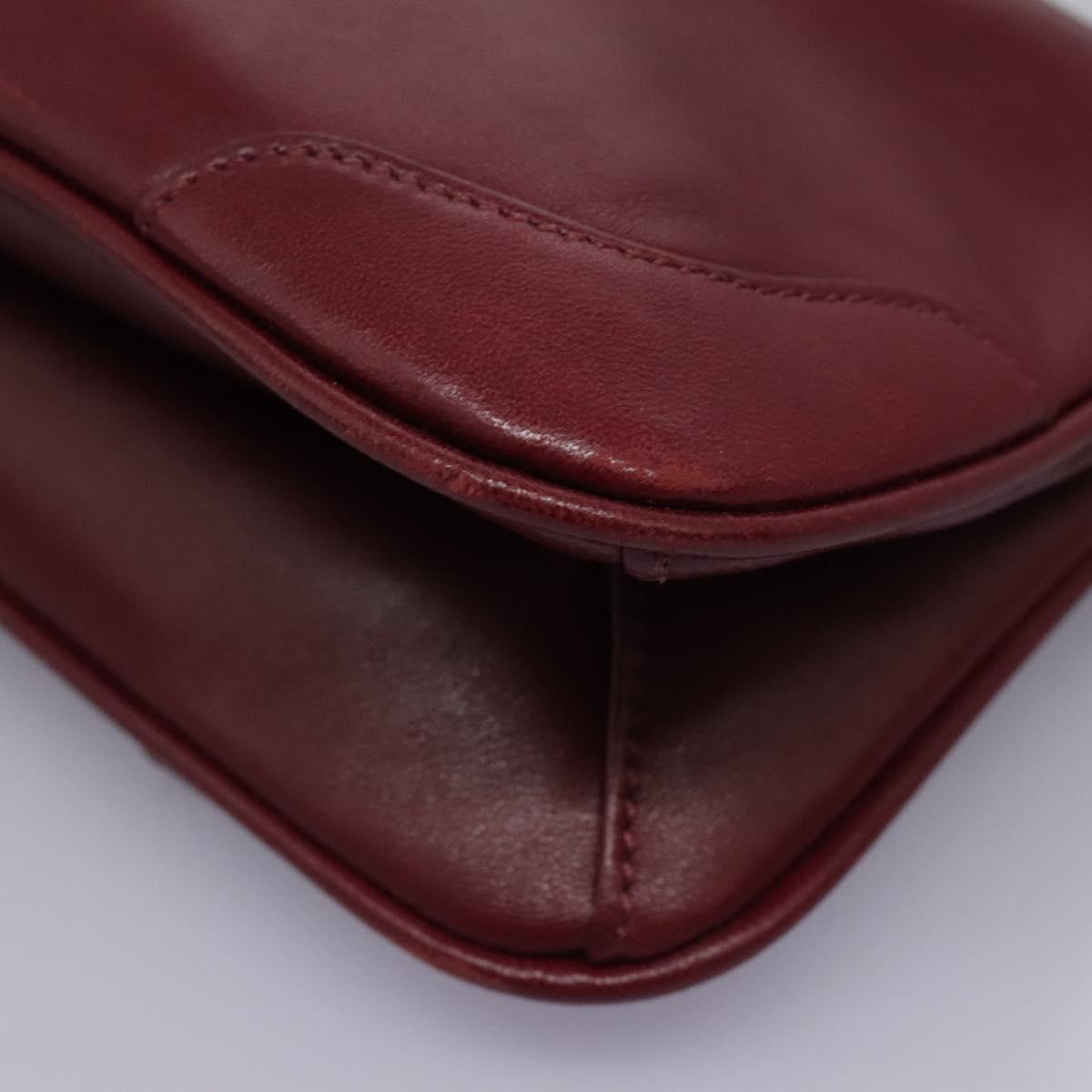 Coach Hand Bag Leather 2Set Brown Wine Red Auth 108263