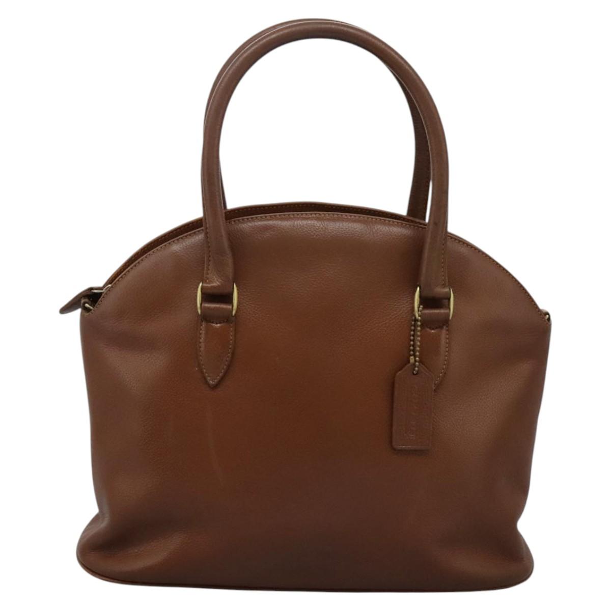 Coach Hand Bag Leather 2Set Brown Wine Red Auth 108263