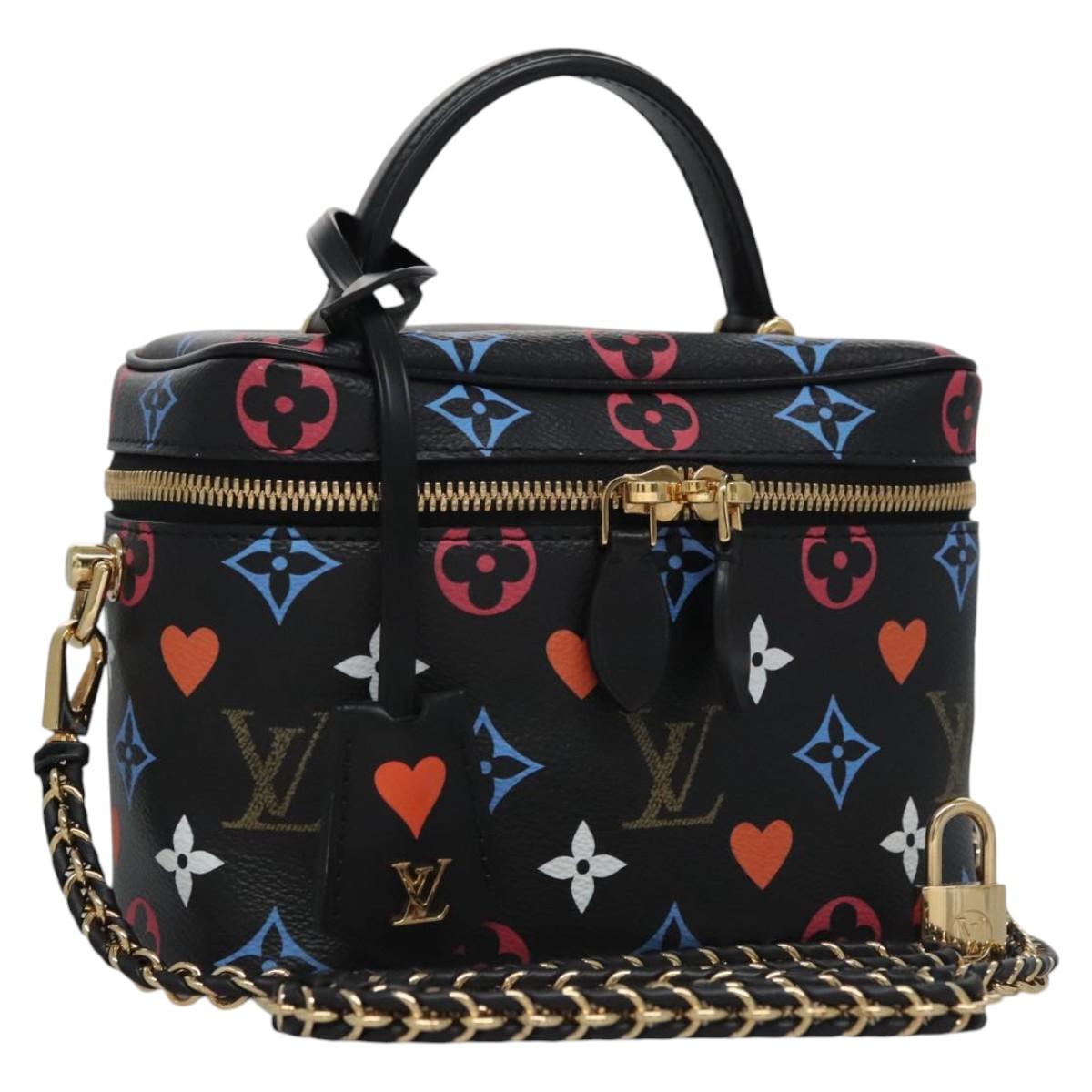 LOUIS VUITTON Monogram Game On Vanity PM Hand Bag Noir M57482 LV Auth 108299SM