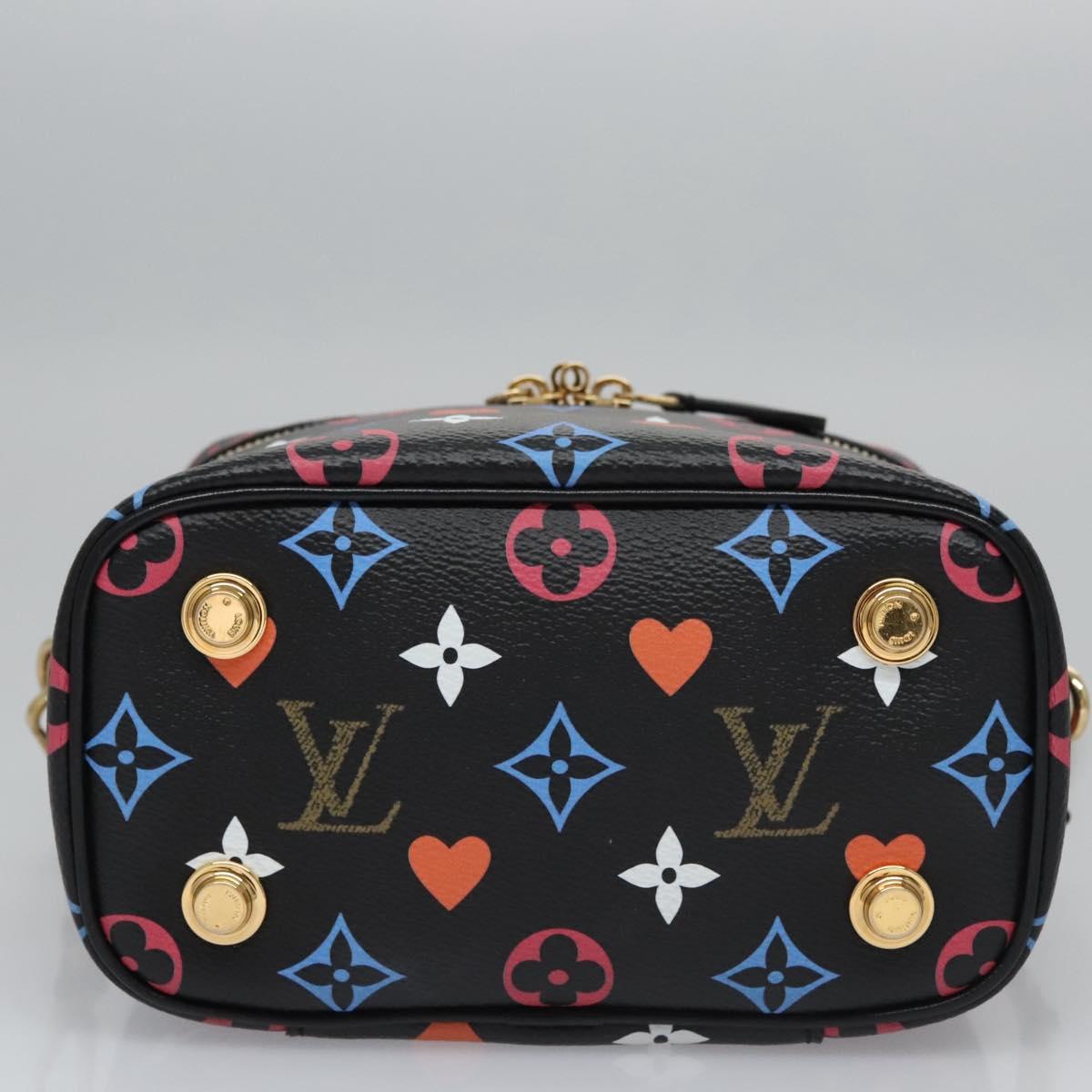 LOUIS VUITTON Monogram Game On Vanity PM Hand Bag Noir M57482 LV Auth 108299SM