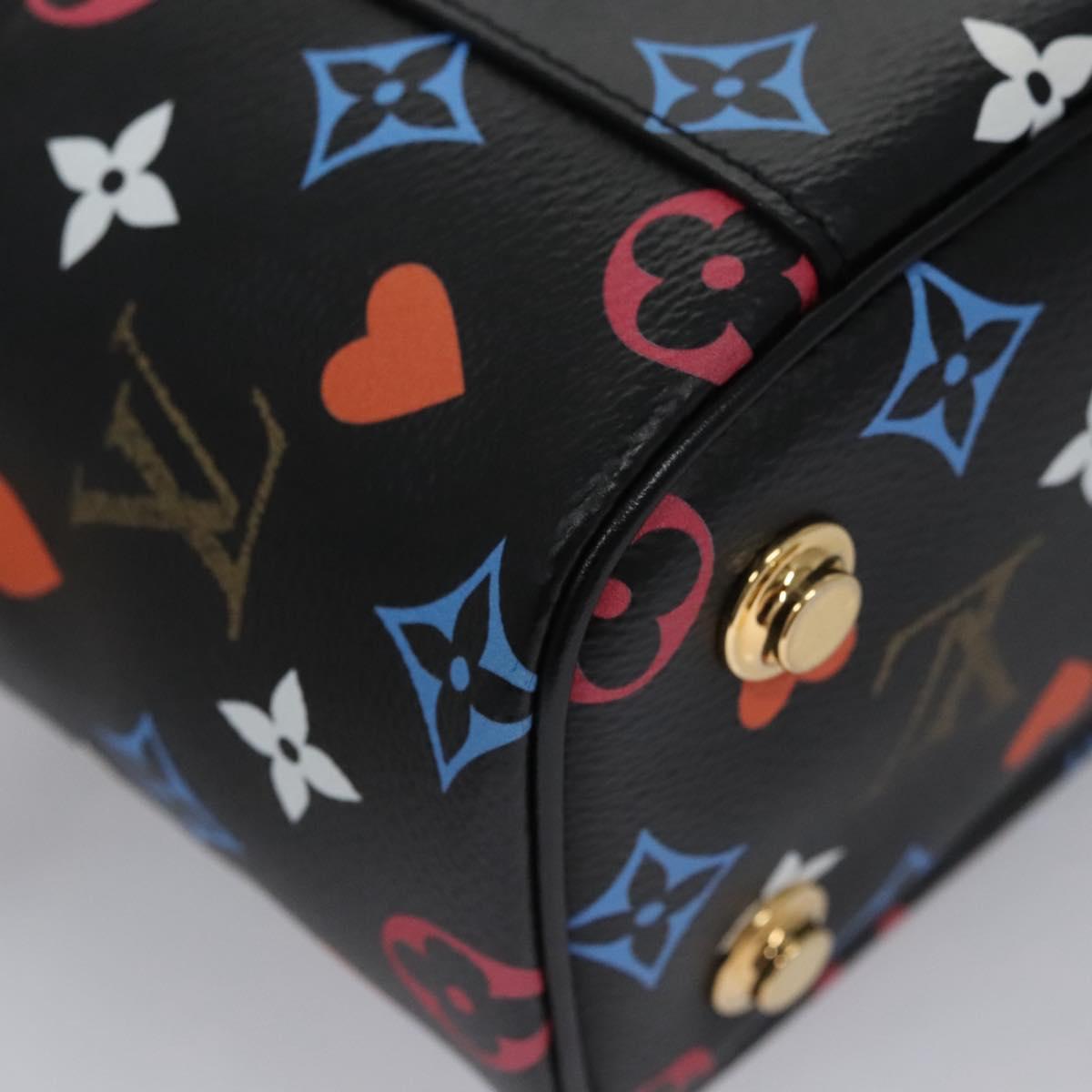 LOUIS VUITTON Monogram Game On Vanity PM Hand Bag Noir M57482 LV Auth 108299SM