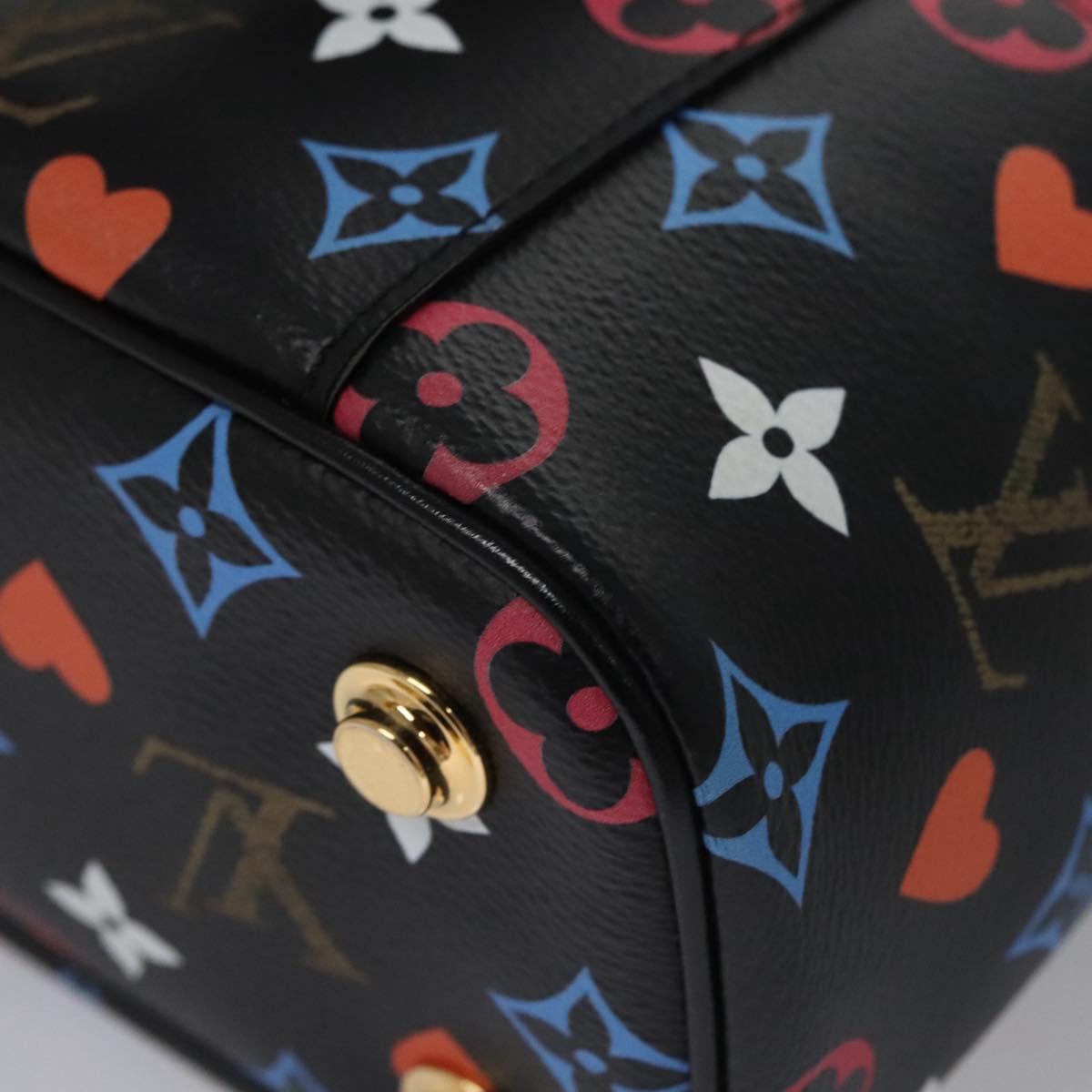 LOUIS VUITTON Monogram Game On Vanity PM Hand Bag Noir M57482 LV Auth 108299SM