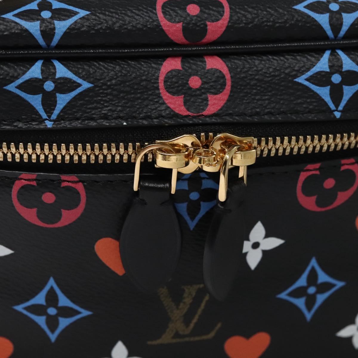 LOUIS VUITTON Monogram Game On Vanity PM Hand Bag Noir M57482 LV Auth 108299SM
