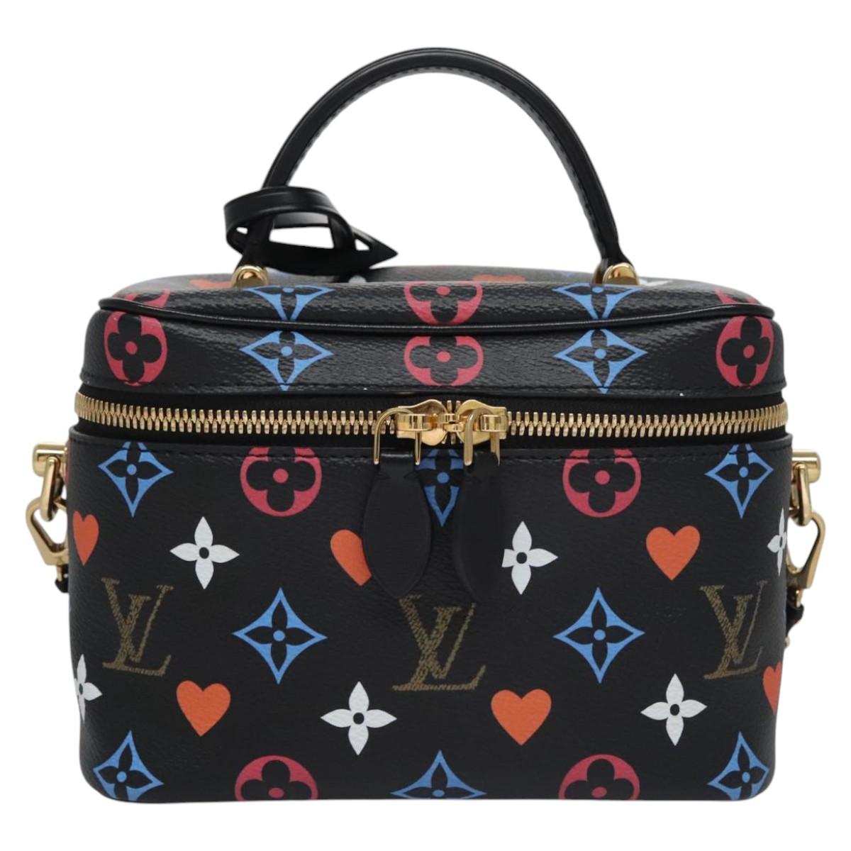 LOUIS VUITTON Monogram Game On Vanity PM Hand Bag Noir M57482 LV Auth 108299SM