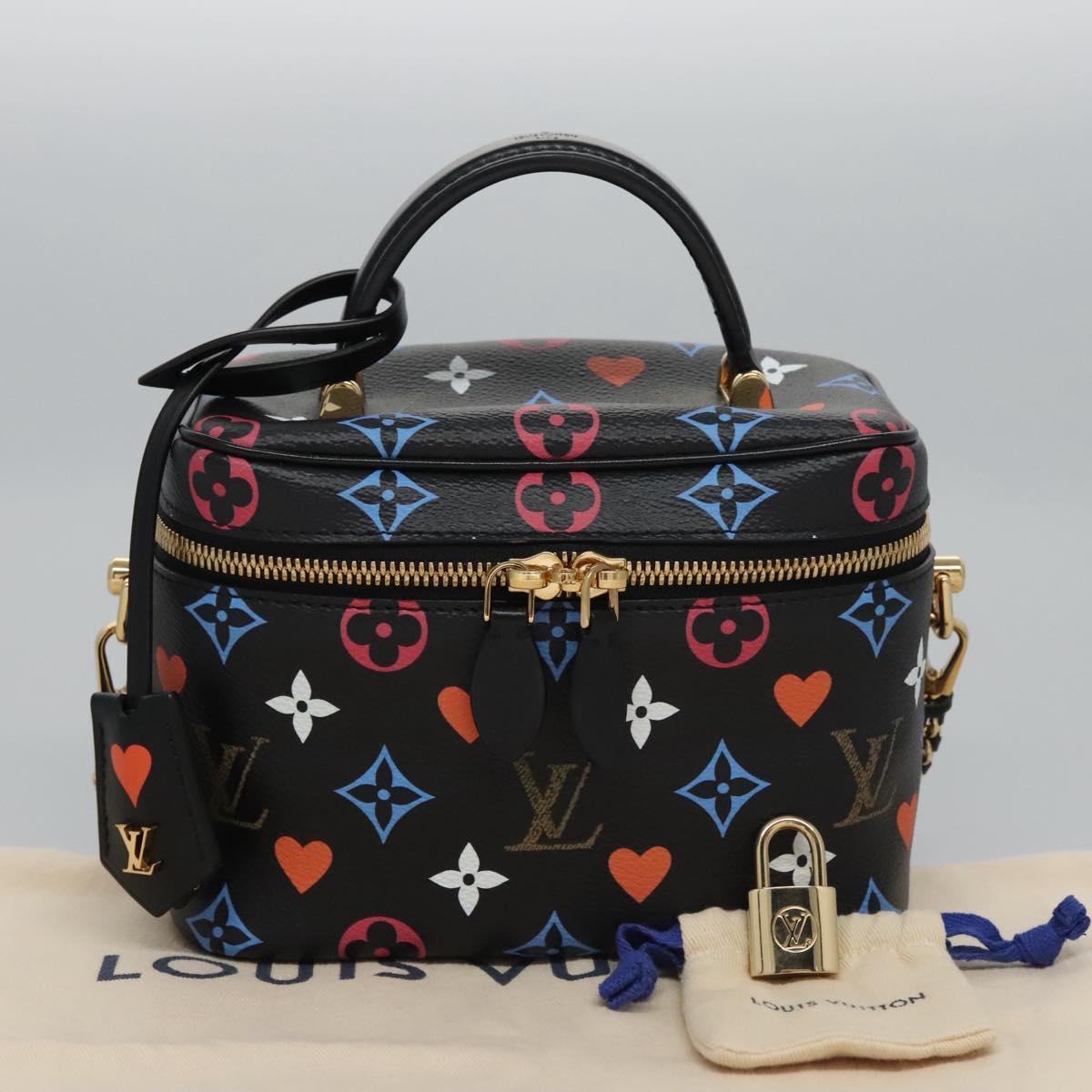 LOUIS VUITTON Monogram Game On Vanity PM Hand Bag Noir M57482 LV Auth 108299SM