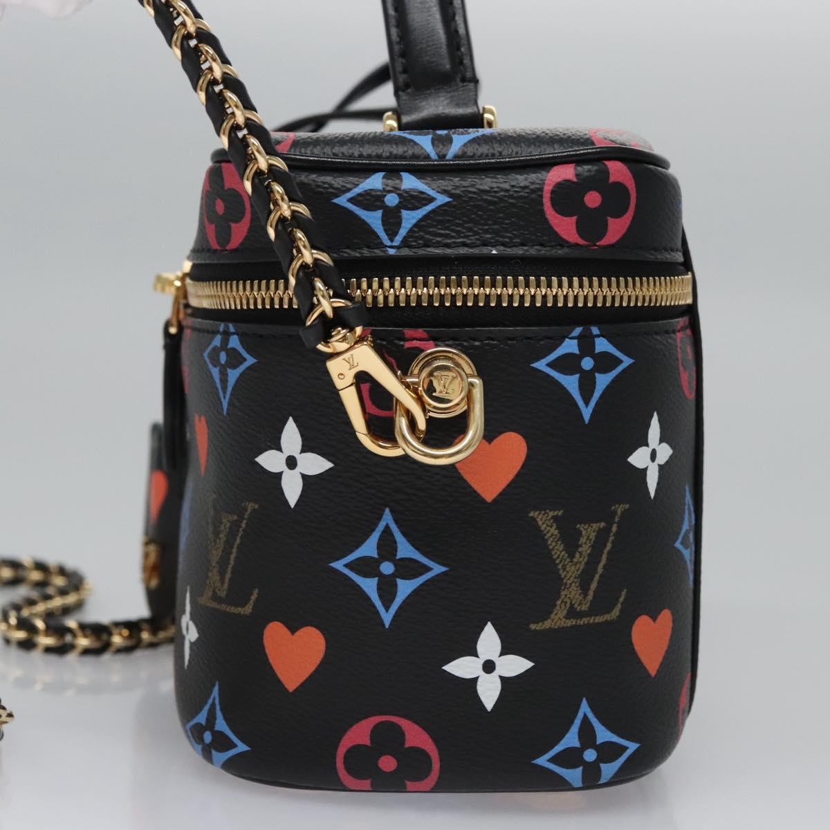 LOUIS VUITTON Monogram Game On Vanity PM Hand Bag Noir M57482 LV Auth 108299SM