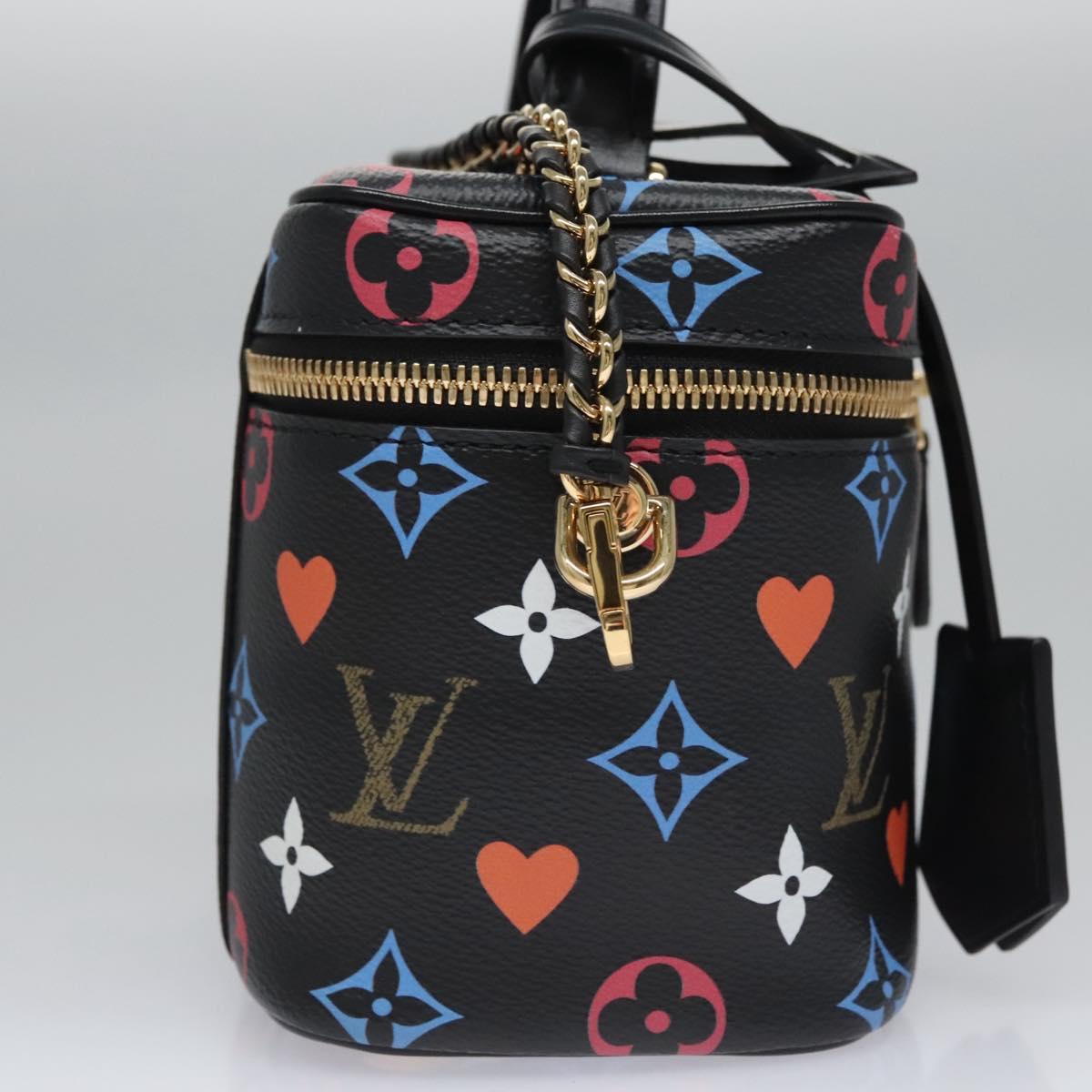LOUIS VUITTON Monogram Game On Vanity PM Hand Bag Noir M57482 LV Auth 108299SM