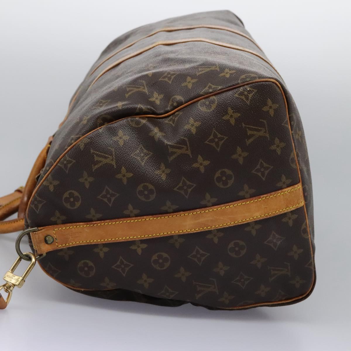 LOUIS VUITTON Monogram Keepall Bandouliere 55 Boston Bag M41414 LV Auth 108318