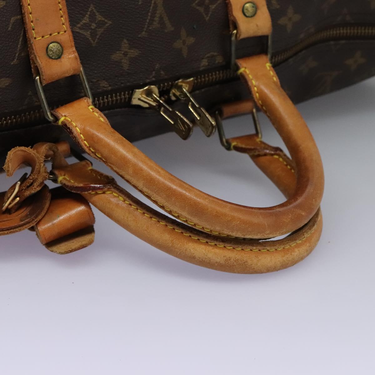 LOUIS VUITTON Monogram Keepall Bandouliere 55 Boston Bag M41414 LV Auth 108318