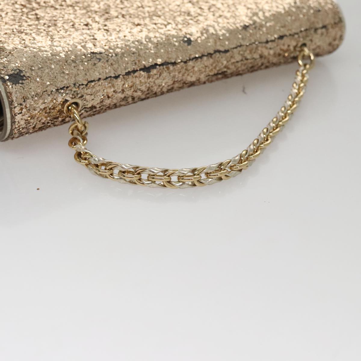 Salvatore Ferragamo Shoulder Bag Sequin 2way Gold Auth 108329