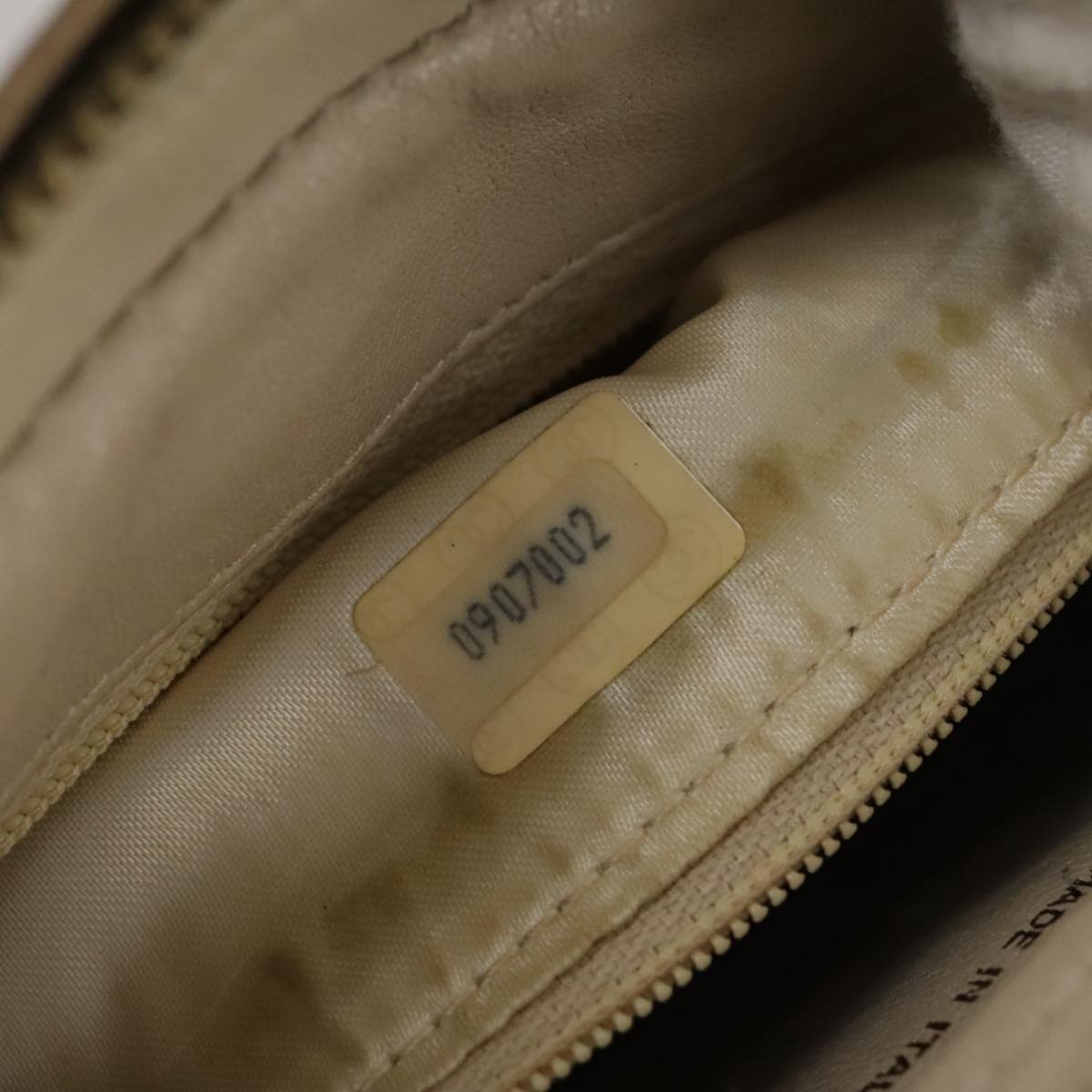 CHANEL Matelasse Chain Shoulder Bag Lamb Skin Beige Gold CC Auth 108395