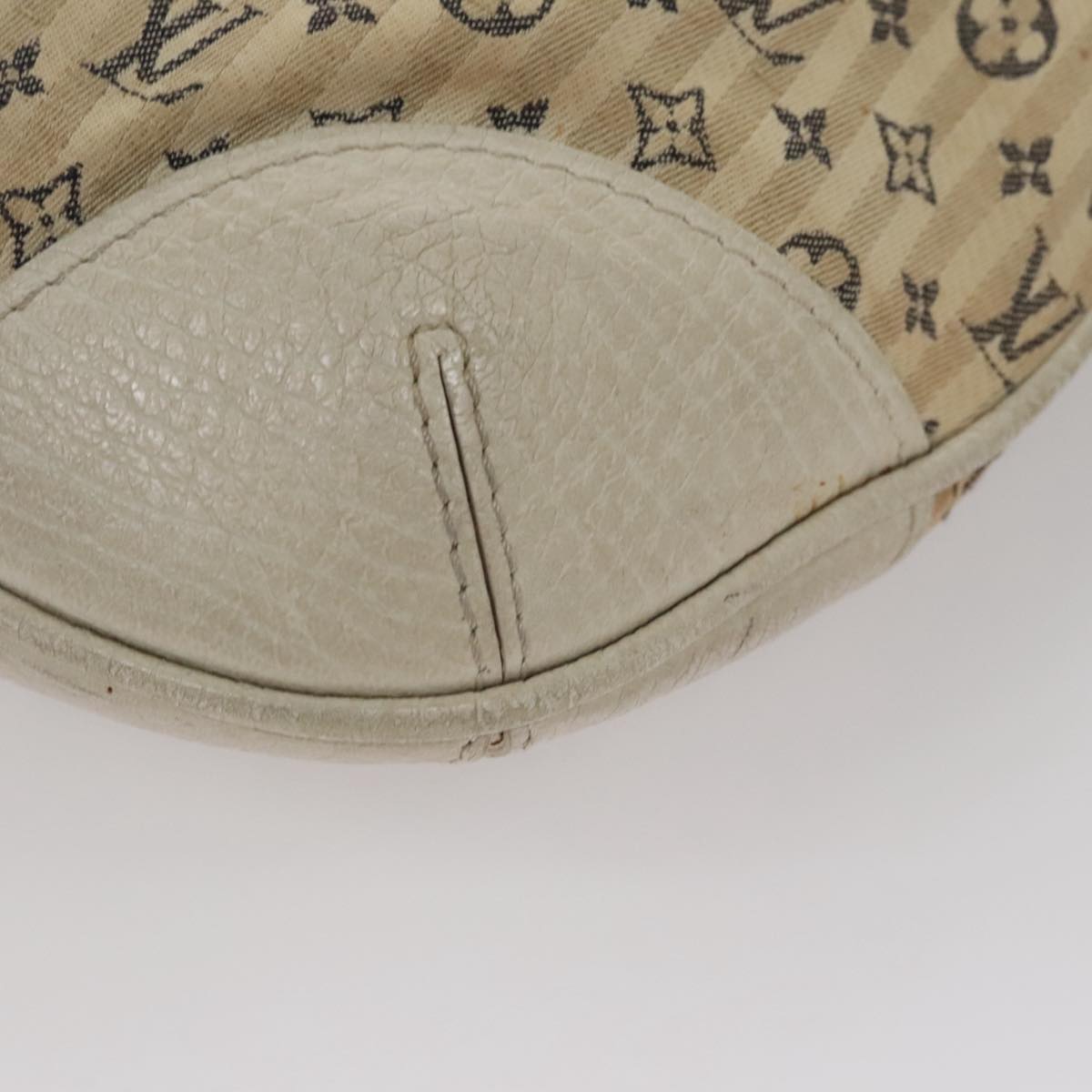 LOUIS VUITTON Monogram Mini Lin Croisette Marina PM Bag Beige M95494 Auth 108405