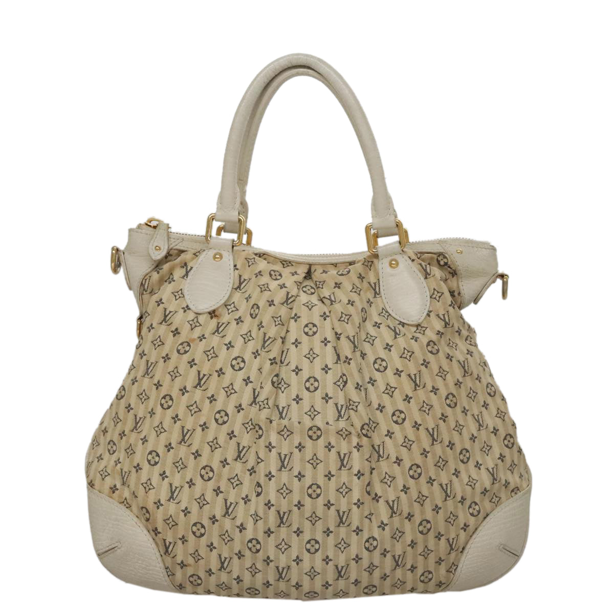 LOUIS VUITTON Monogram Mini Lin Croisette Marina PM Bag Beige M95494 Auth 108405