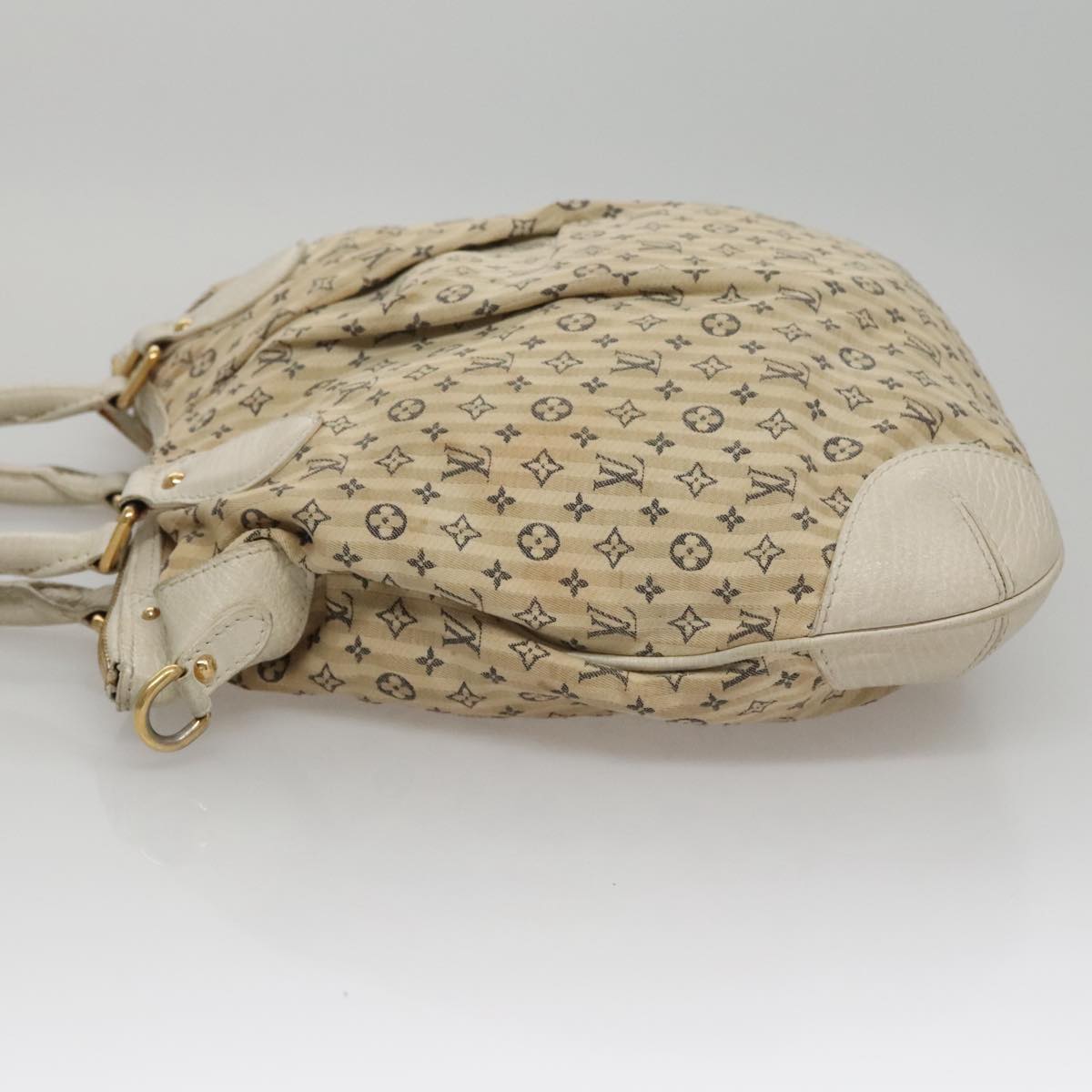LOUIS VUITTON Monogram Mini Lin Croisette Marina PM Bag Beige M95494 Auth 108405