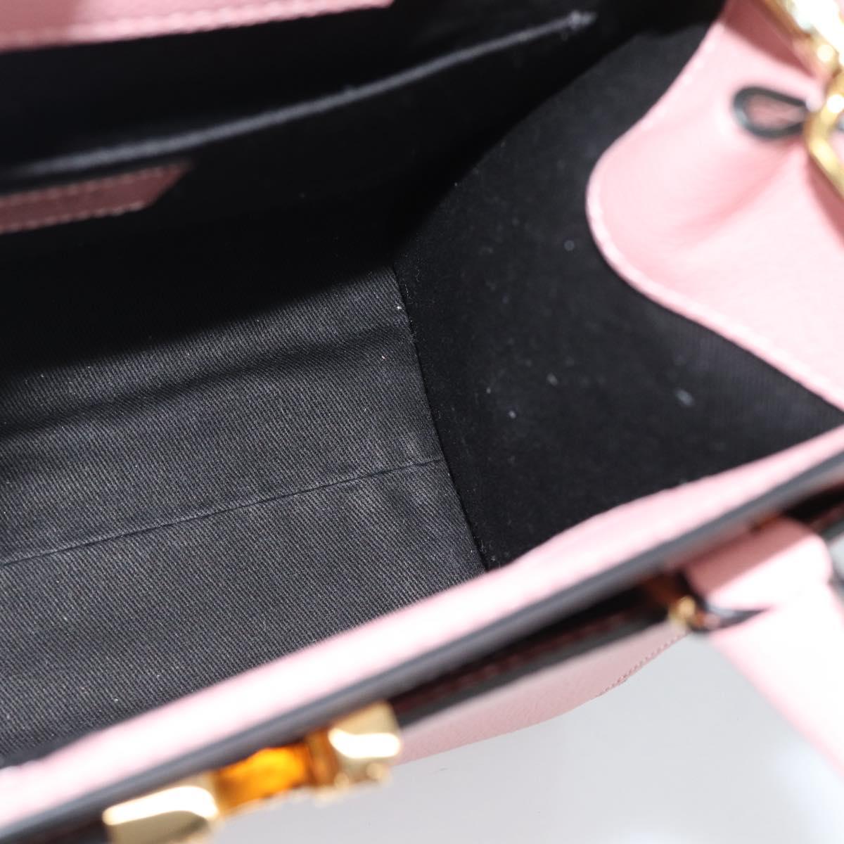 VERSACE Hand Bag Leather 2way Pink Auth 108430