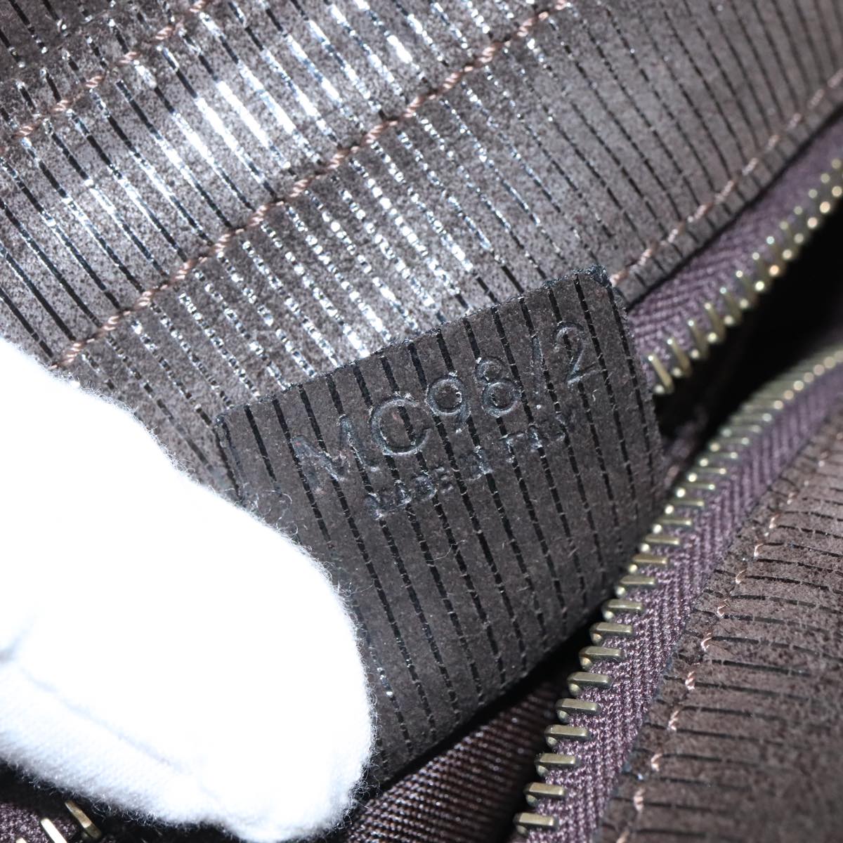 CELINE Hand Bag Suede 2way Brown Gold Auth 108505