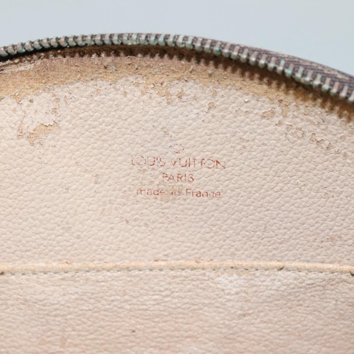 LOUIS VUITTON Monogram Trousse Demi Ronde Cosmetic Pouch M47520 LV Auth 108556