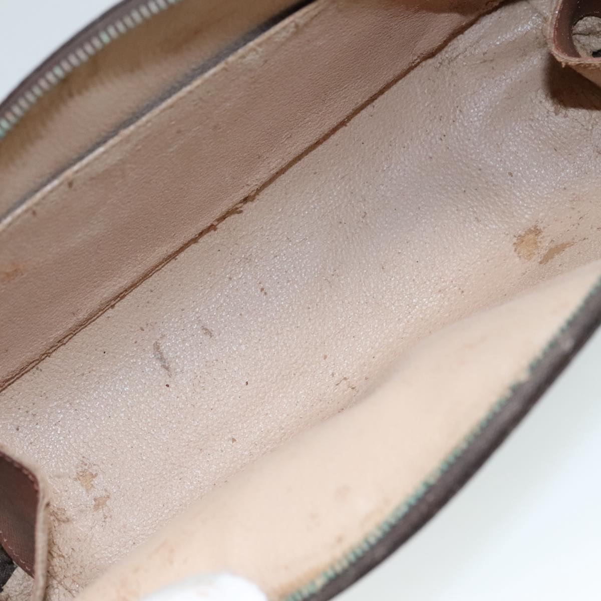 LOUIS VUITTON Monogram Trousse Demi Ronde Cosmetic Pouch M47520 LV Auth 108556