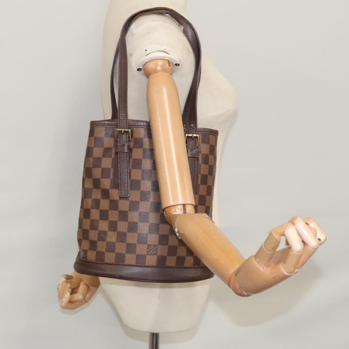 LOUIS VUITTON Damier Ebene Marais Shoulder Bag N42240 LV Auth 108561