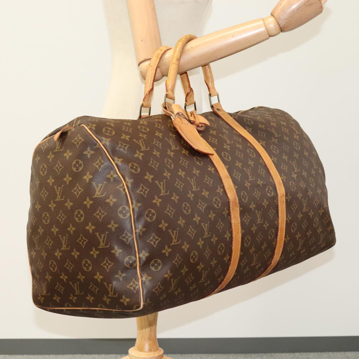 LOUIS VUITTON Monogram Keepall 60 Boston Bag M41422 LV Auth 108604