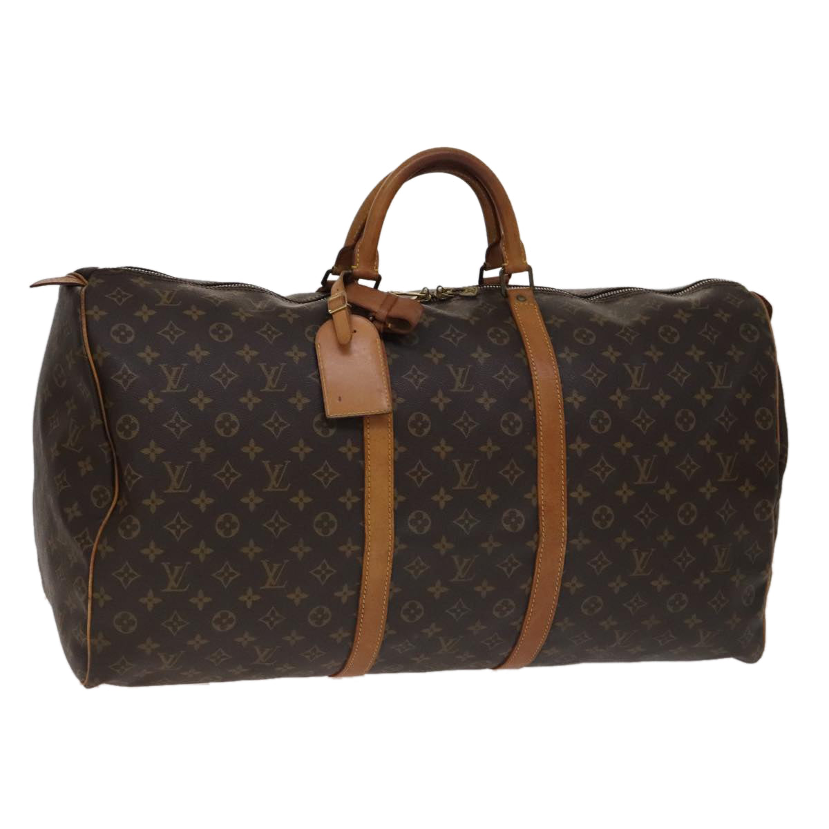 LOUIS VUITTON Monogram Keepall 60 Boston Bag M41422 LV Auth 108605
