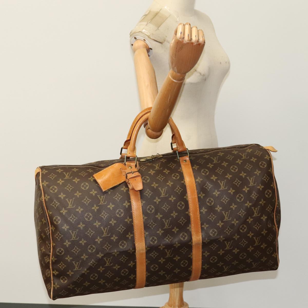 LOUIS VUITTON Monogram Keepall 60 Boston Bag M41422 LV Auth 108611
