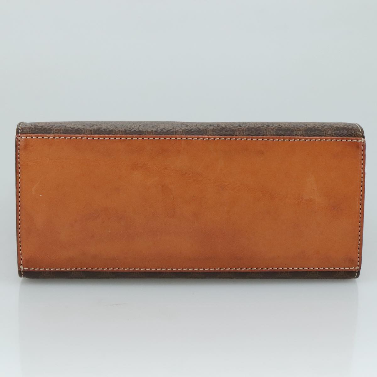 CELINE Macadam Canvas Hand Bag PVC Leather Brown Auth 108632