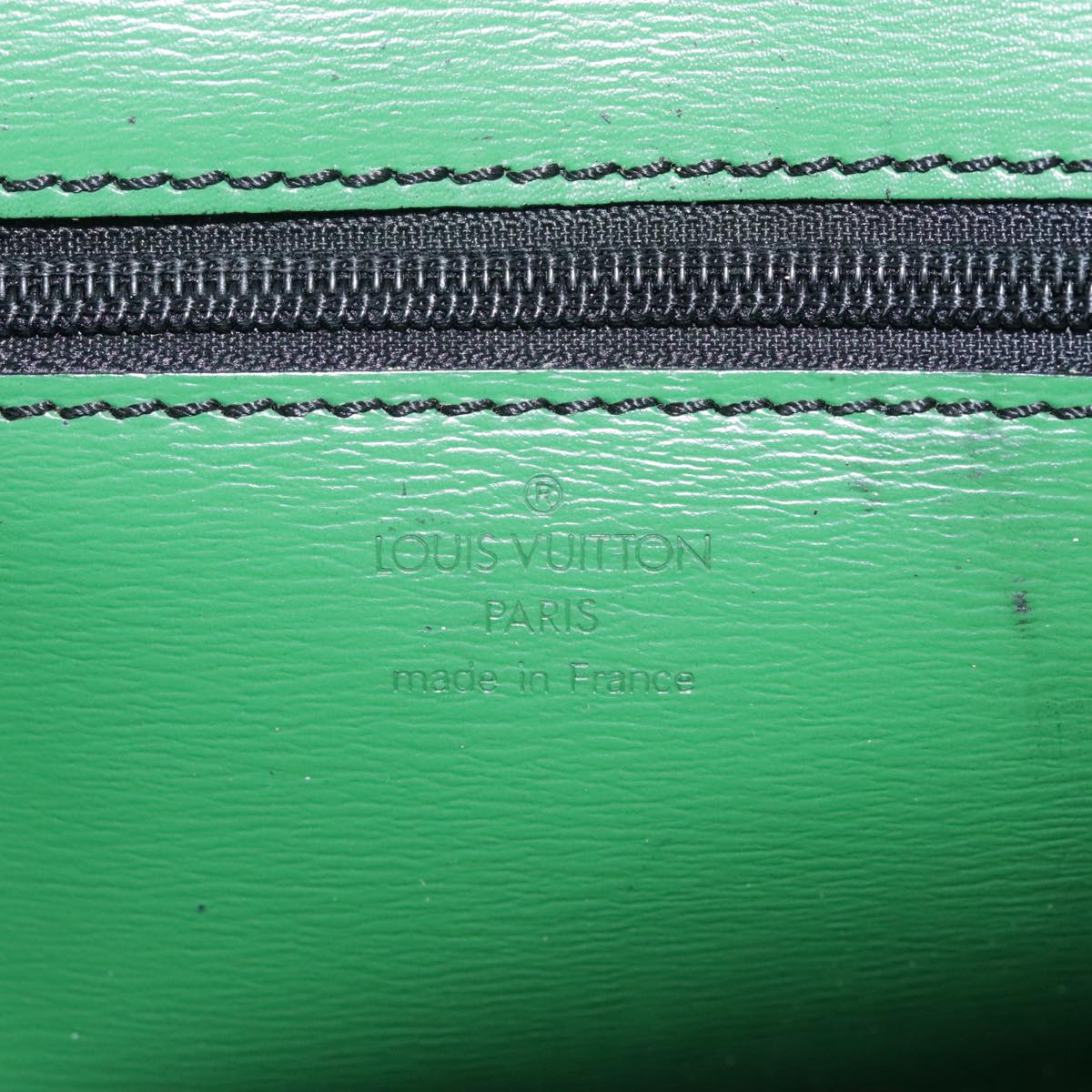 LOUIS VUITTON Epi Document case Clutch Bag Green LV Auth 108636