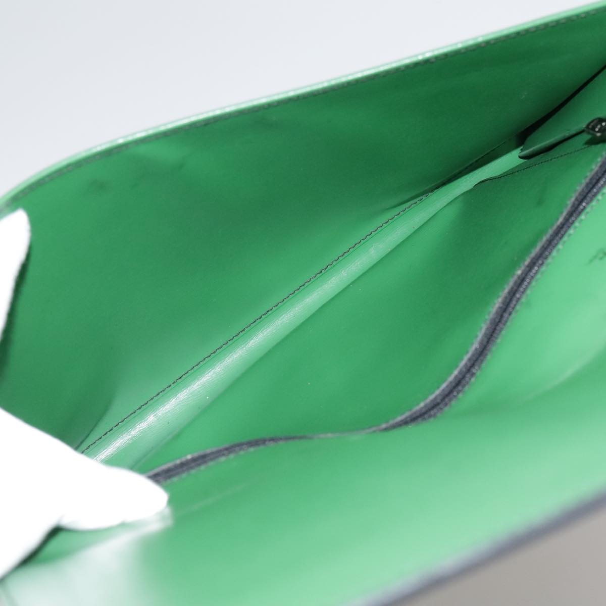 LOUIS VUITTON Epi Document case Clutch Bag Green LV Auth 108636