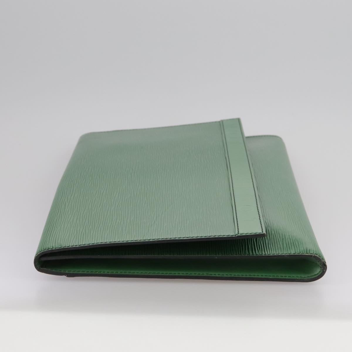 LOUIS VUITTON Epi Document case Clutch Bag Green LV Auth 108636