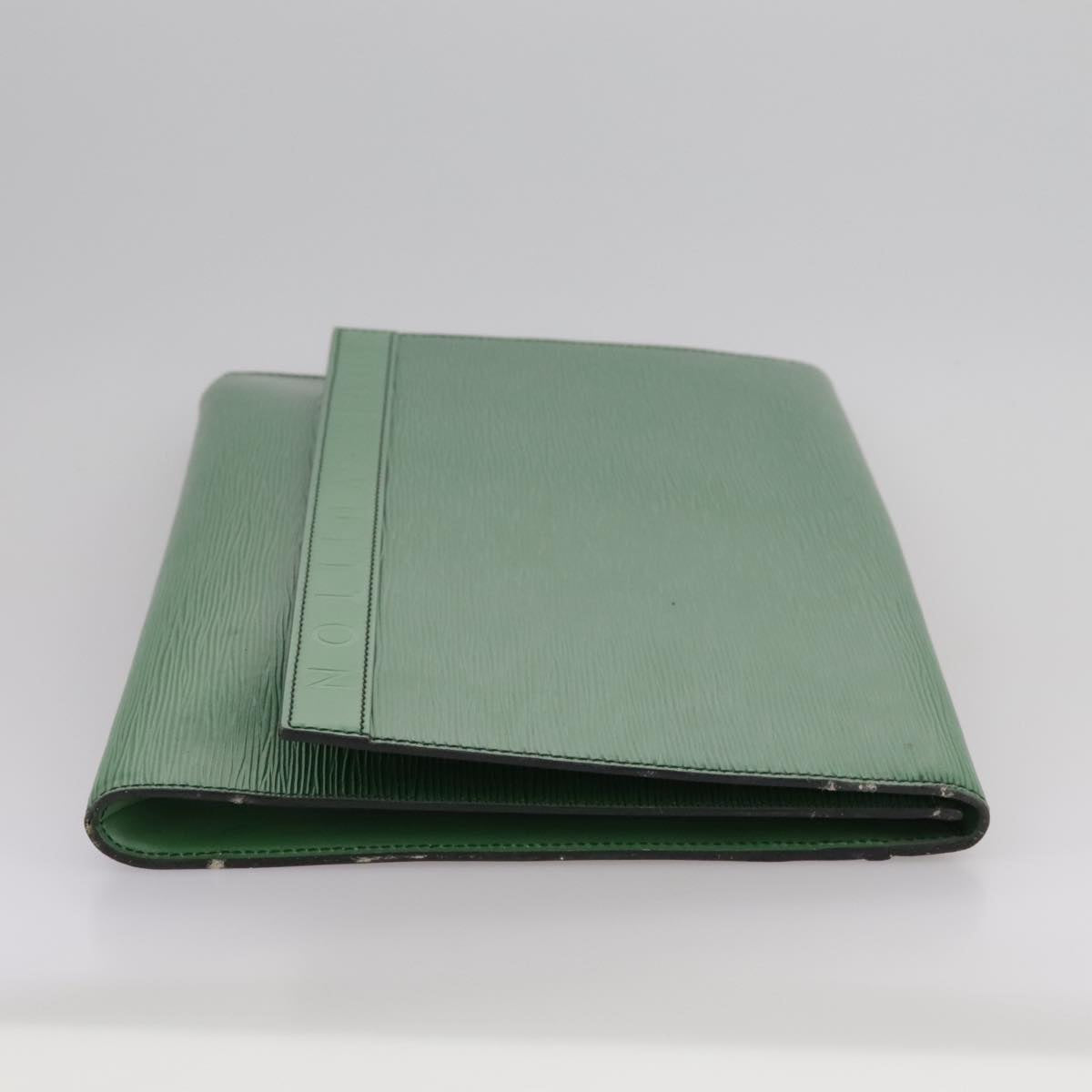 LOUIS VUITTON Epi Document case Clutch Bag Green LV Auth 108636