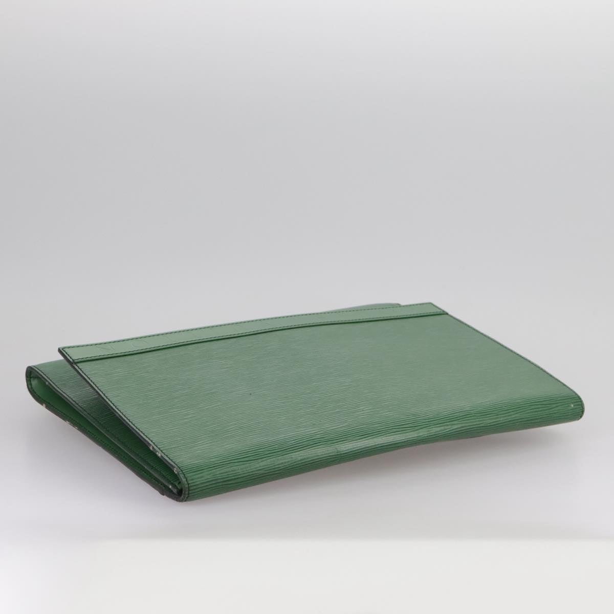 LOUIS VUITTON Epi Document case Clutch Bag Green LV Auth 108636
