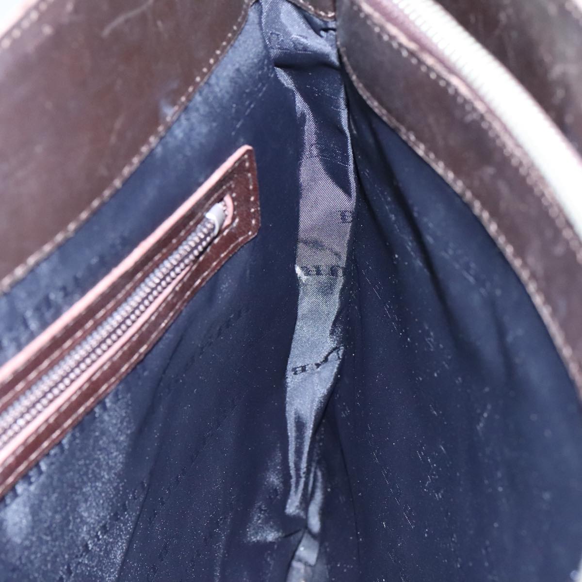 BURBERRY Nova Check Hand Bag Canvas Beige Auth 108646