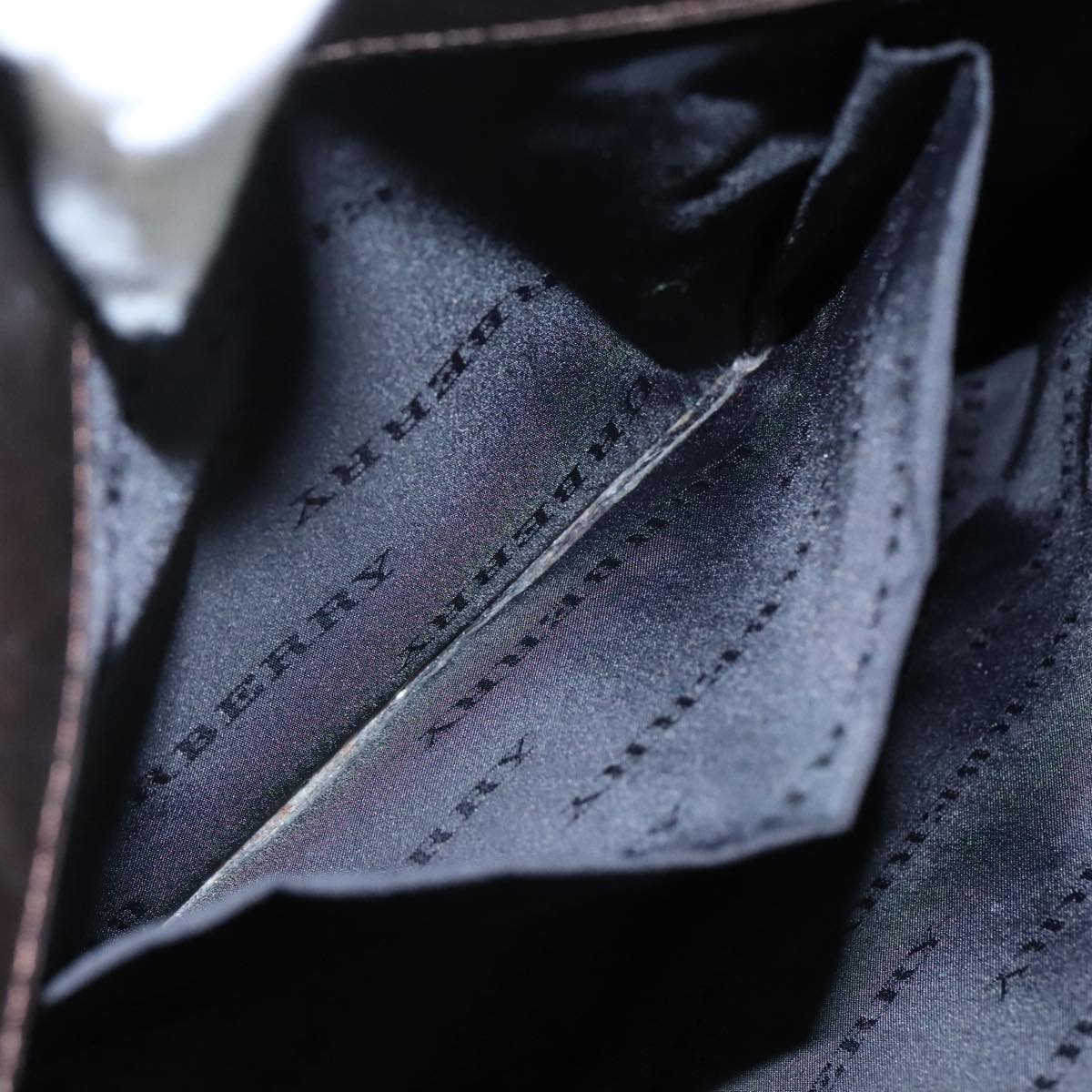 BURBERRY Nova Check Hand Bag Canvas Beige Auth 108646