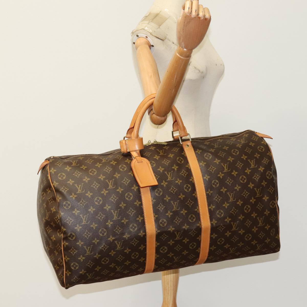 LOUIS VUITTON Monogram Keepall 60 Boston Bag M41422 LV Auth 108673