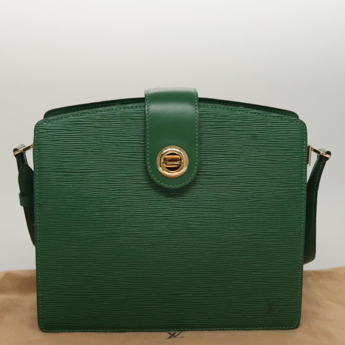 LOUIS VUITTON Epi Capuchin Shoulder Bag Green M52344 LV Auth 108692