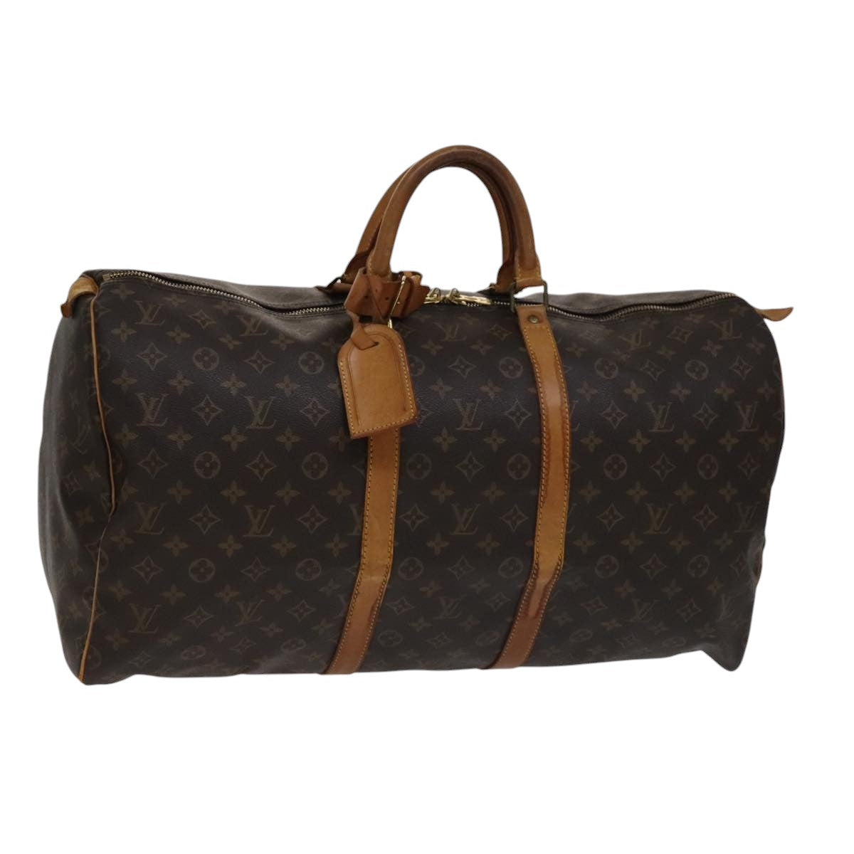 LOUIS VUITTON Monogram Keepall 55 Boston Bag M41424 LV Auth 108703