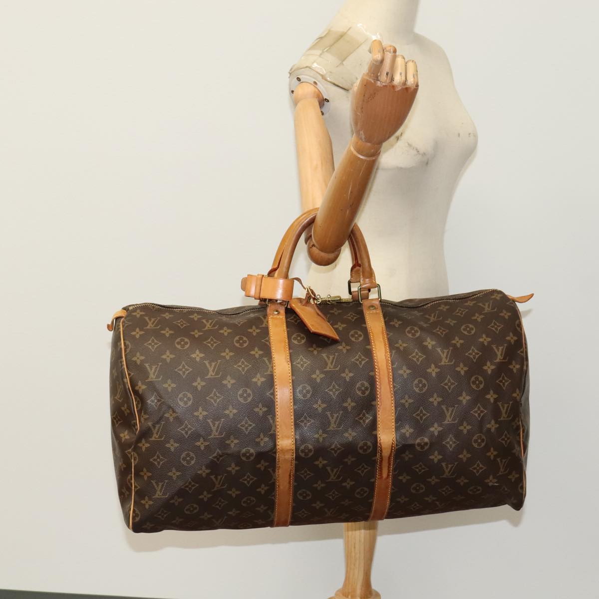 LOUIS VUITTON Monogram Keepall 55 Boston Bag M41424 LV Auth 108703