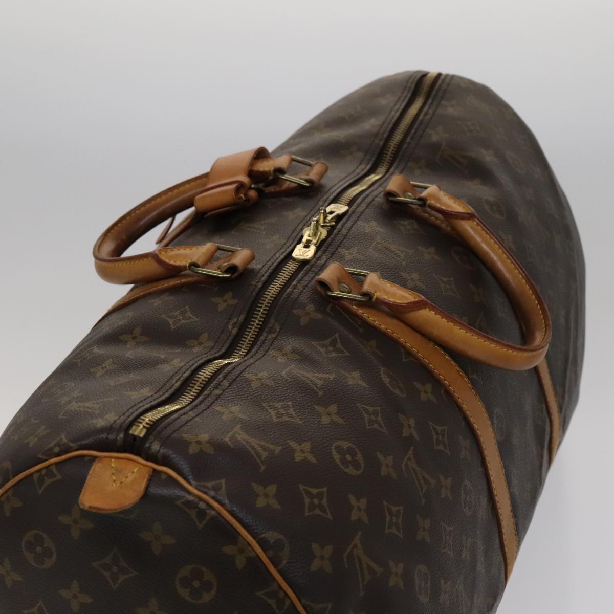 LOUIS VUITTON Monogram Keepall 55 Boston Bag M41424 LV Auth 108703